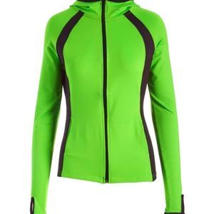 GREEN Neon hooded sports jacket